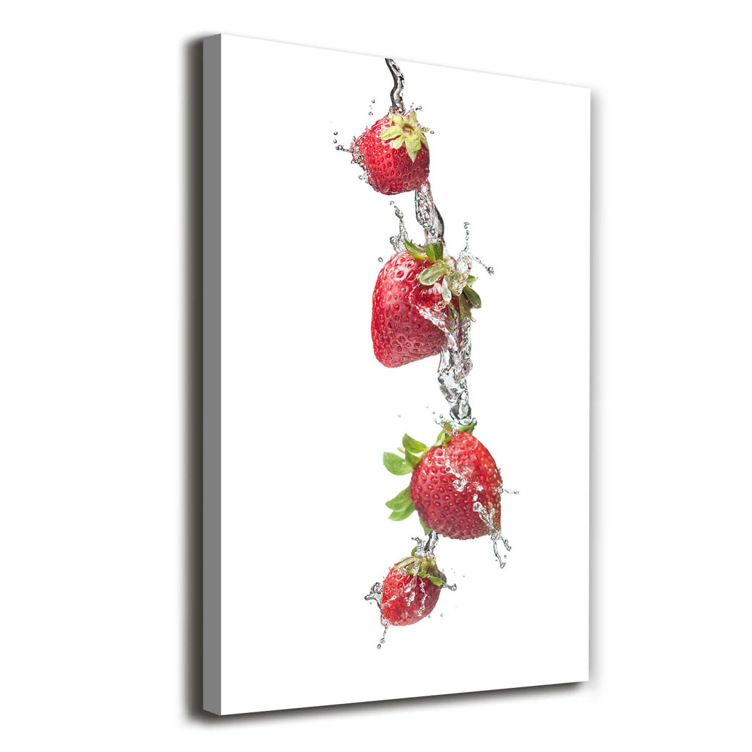 Erdbeeren - Kunstdrucke auf Leinwand - Wrapped Canvas