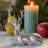 2 Piece Silver Reindeer Figurines