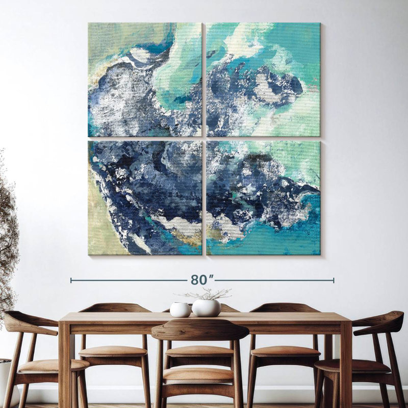 Turquoise Avery, 74" H x 74" W