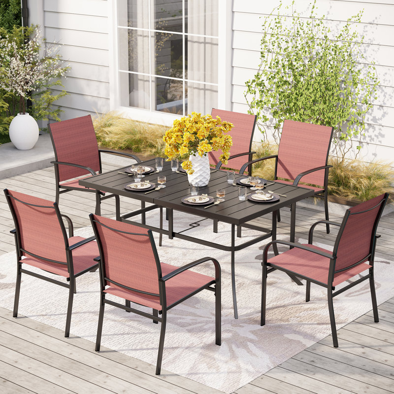 Salem Rectangular 6 - Person 60" Long Dining Set