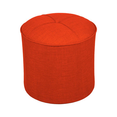 Pouf élégant avec structure en bois de sapin massif, rouge carreau, 16,5 po x 16,9 po x 16,5 po | Tissu 100% polyester facile à nettoyer, mousse 28 jets gris pour une assise confortable | Parfait pour le salon, la chambre à coucher et le vestibule