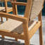 Ensemble de salle à manger 4 pièces en bois d'acacia avec chaise empilable Mauricio