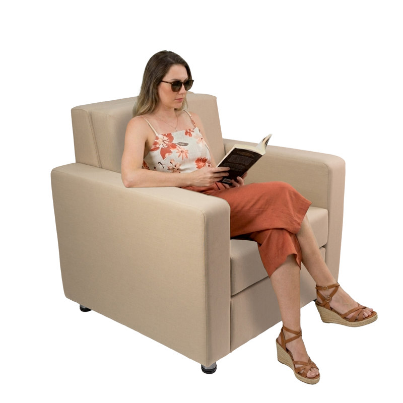 Chaise d'extérieur avec Sunbrella - sable Spectrum, Sable Spectrum