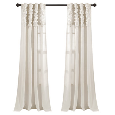 Cotton Blend Semi Sheer Curtain