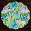 Vida Butterfly Garden & Flowers Reversible Round Placemats  (Pastel)