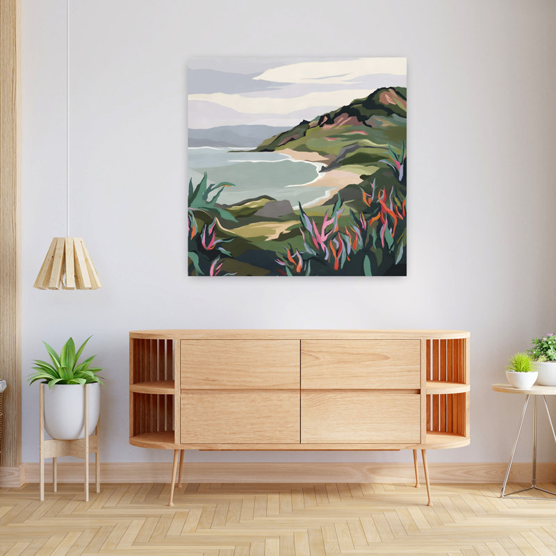 Art contemporain, paysage contemporain abstrait, art naturel, H 36 po x l 36 po