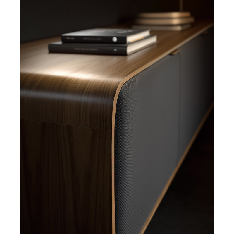 8079 - Armoire média quadruple Plume - Noyer naturel
