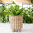 Provence Rattan 9.5" Round Planter - Whitewash