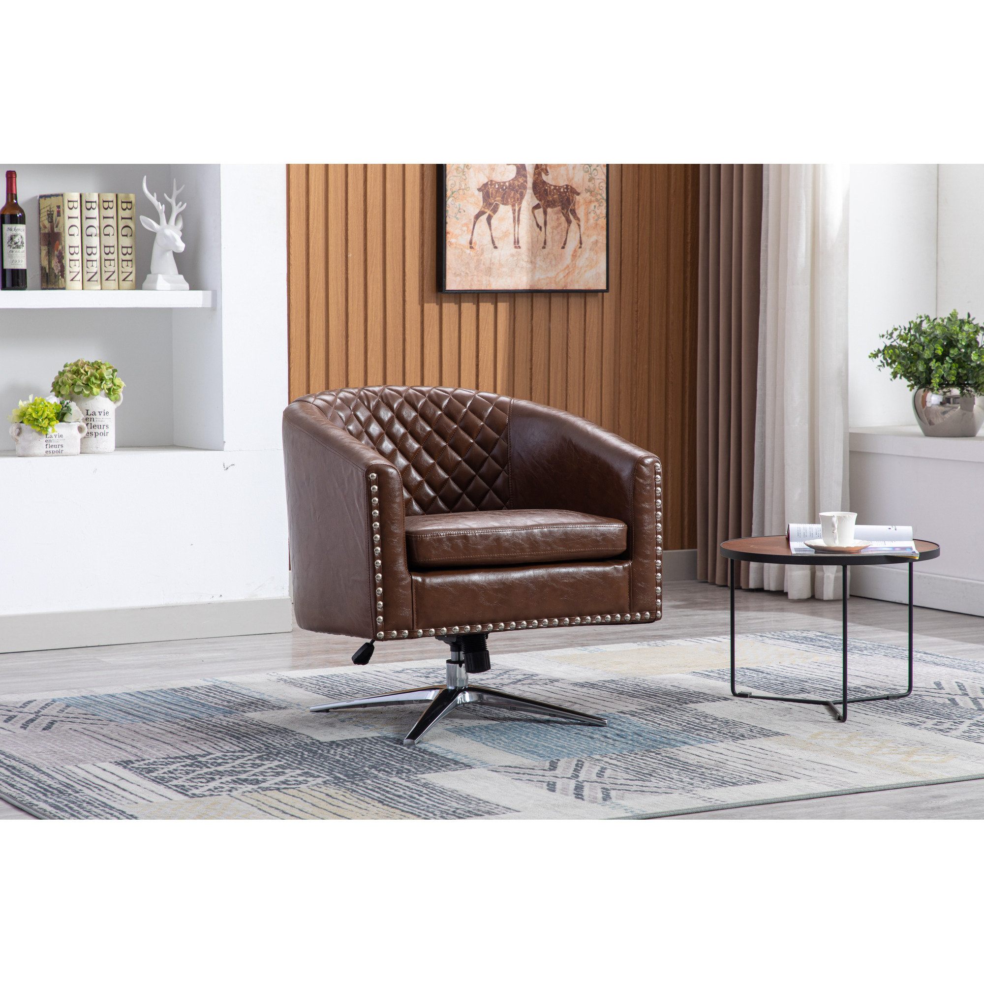 25INCH UltraWide Padded Big Armless Swivel Home Office Desk Chair