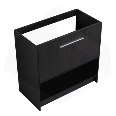 Meuble-lavabo sur pied 36 po, 2 portes, meuble-lavabo autoportant, contreplaqué (excluant l'évier)