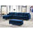 Naomi 110" Wide Velvet Reversible Sofa & Chaise-256053034