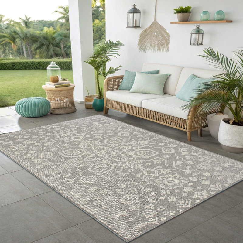 Tapis d'extérieur à tissage extérieur Heritage Medallion