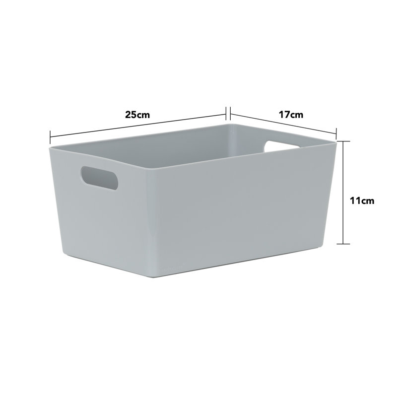 Wham 4.02 Studio Basket Rectangular Pack of 5 Cool Grey