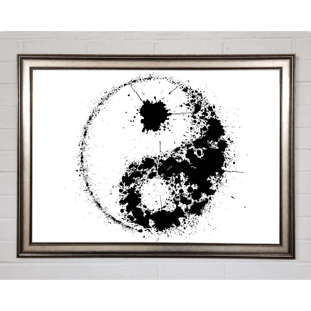 Gerahmtes Leinwandbild Yin Yang Splash