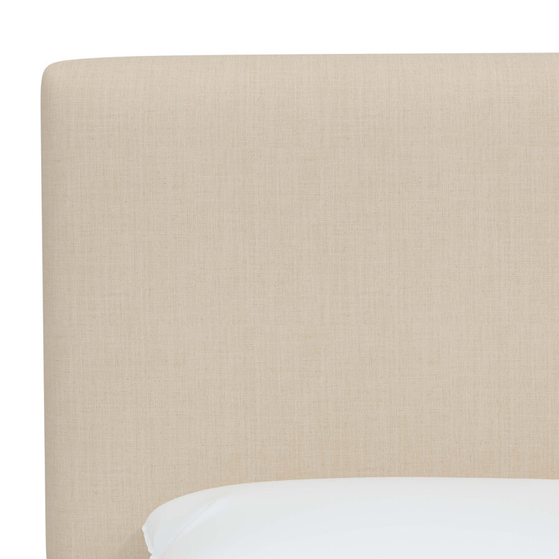 Simental Upholstered Standard Bed, Twin, Classic Linen Linen