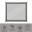 Miroir Orharmon 36 po x 40 po, finition grise