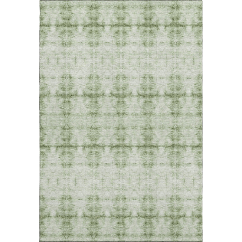 Premium Machine Washable Prisco Sage Rug, Rectangle 9' x 12'