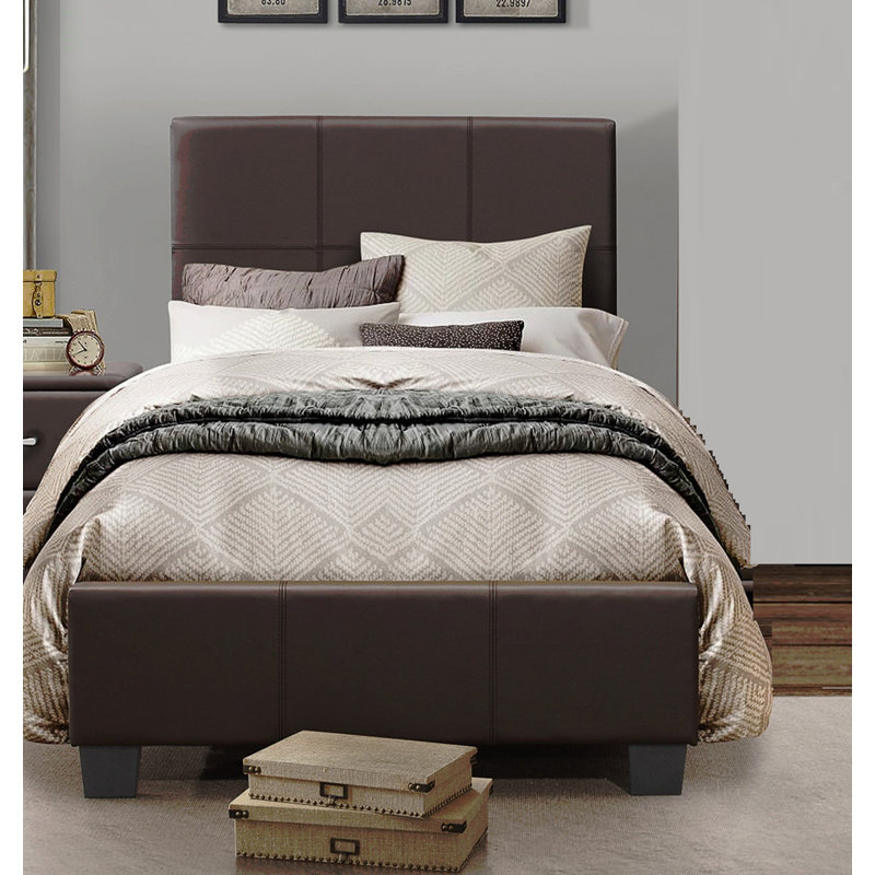 Lit plateforme contemporain, Brun foncé