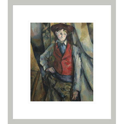 «Boy in a Red Waistcoat» par Paul Cézanne, impression giclée encadrée
