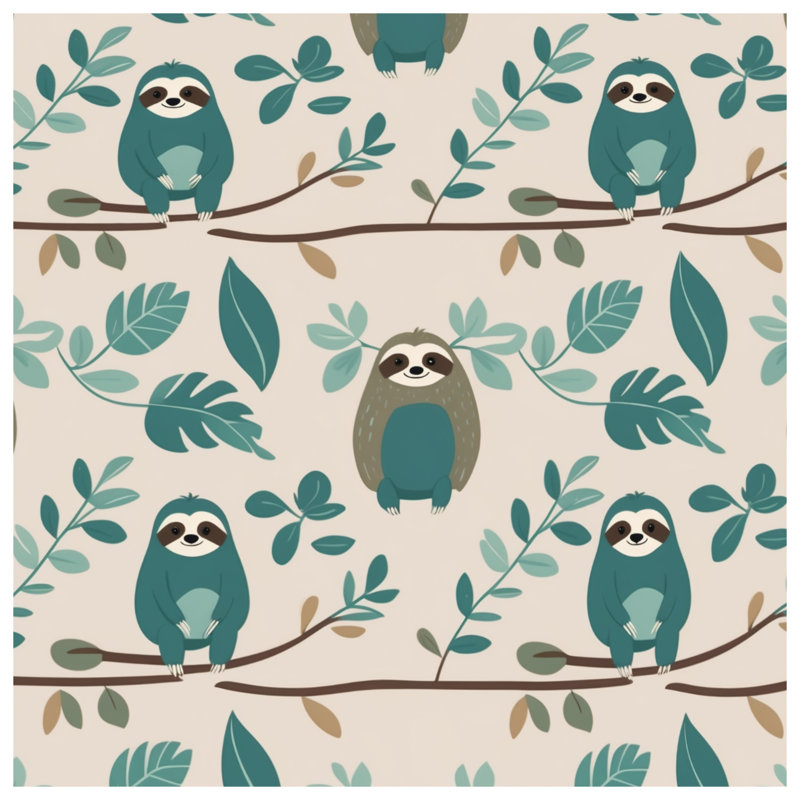 Coussins Sloth, 14 X 14 pouces