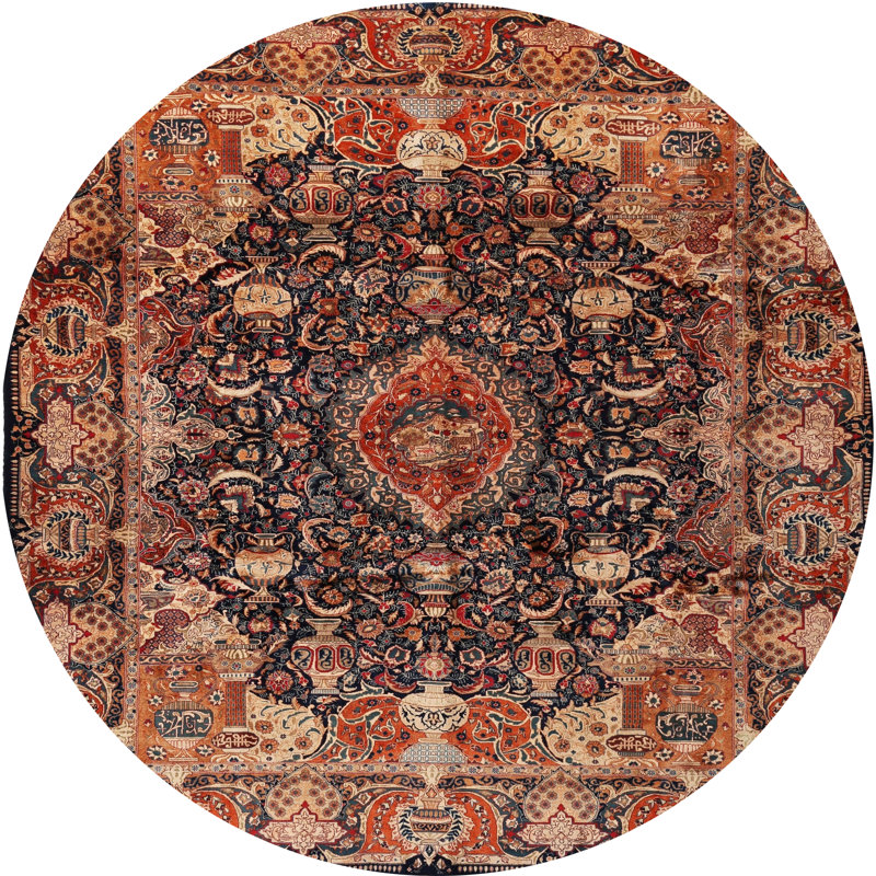 Oriental Indoor Rug, Round 3'