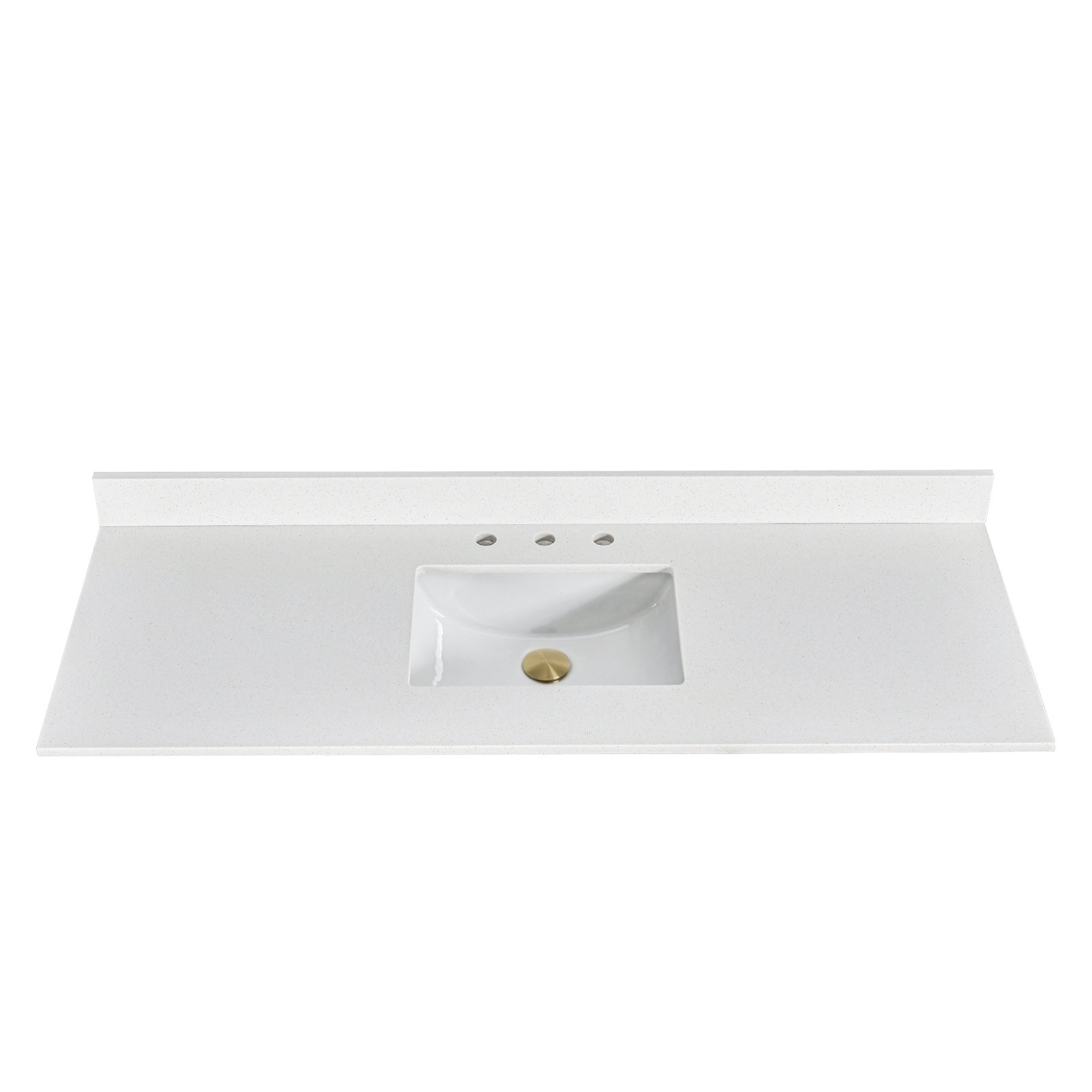 Bohuang 60'' Quartz Single Bathroom Vanity Top with Sink– For Vanity Replacement, No Cabinet ...