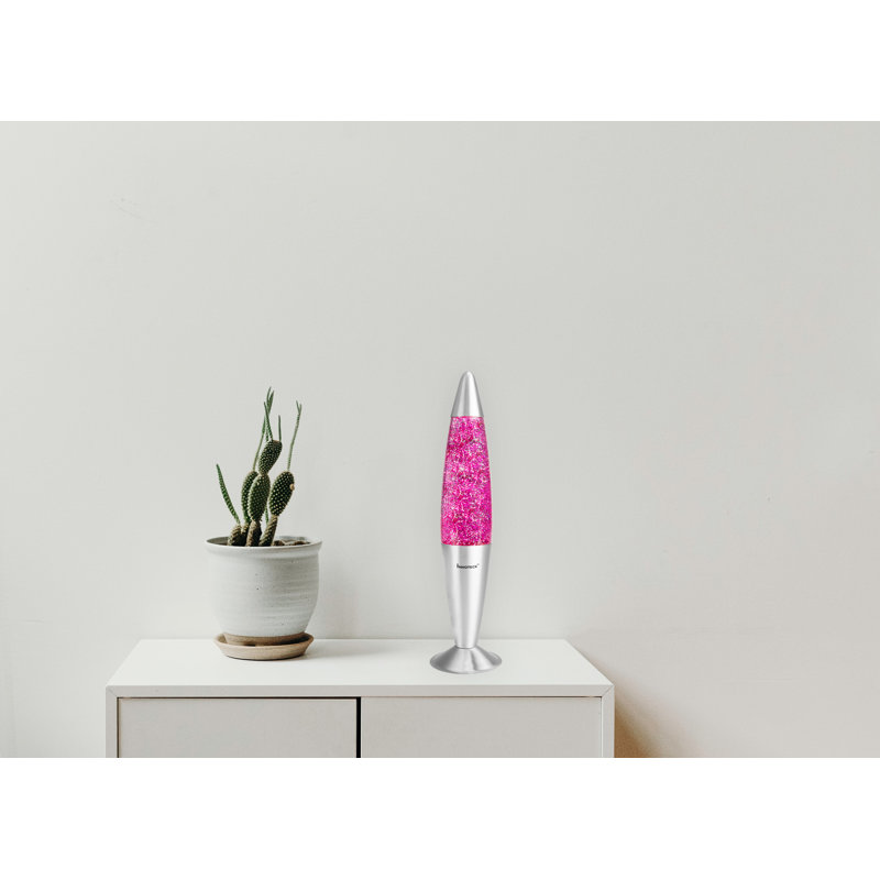 Borden Metal Lamp, Pink Glitter