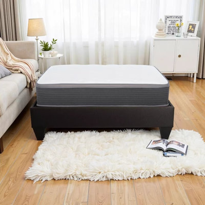 Plush 12 in. California King Size Hybrid Mattress in a Box with Pocket Spring and Gel-Infused Memory Foam for Pressure Relief and Cooling Sleep