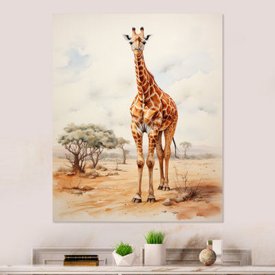 Brown Beige Giraffe African Visions - Africa Metal Wall Decor
