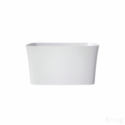 47 Inch Solid Surface Soaking Bathtub - Deep Soak Freestanding Tub