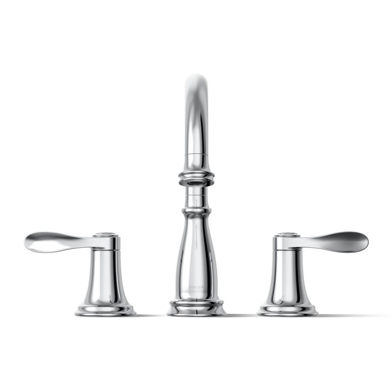 Robinet de baignoire romaine à fixation sur plateau Bellera, Chrome poli