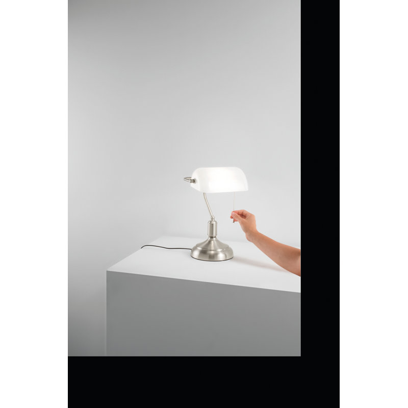 Angelicamarie Table Lamp, Silver, White