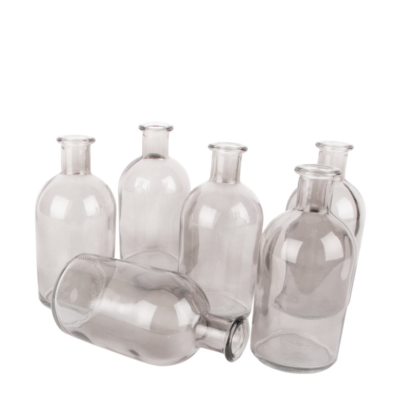 Lacarvia Glass Decorative Bottle, Smoke Gray