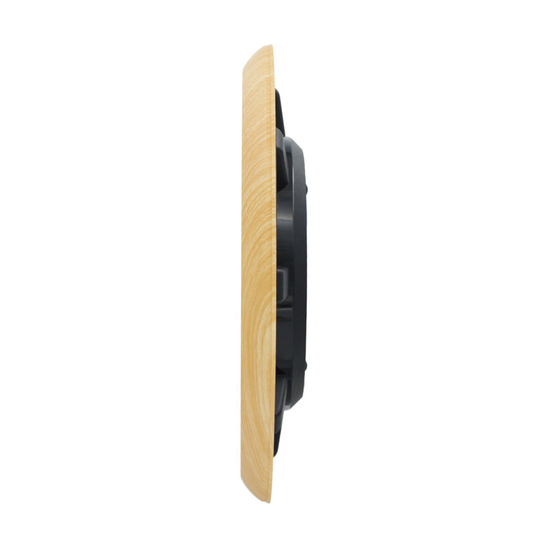 QHA014ALH Basic Wall Clock, Brown, Natural