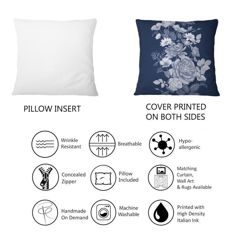Coussin White Roses