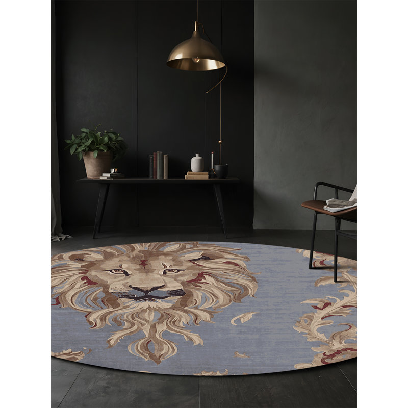 Tapis rose soyeux et moelleux, Rond 8 pi