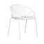 Chaises de salle à manger de patio empilables avec design respirant de style moderne et simple (ensemble de 2), pieds en métal + dossier en plastique-847391713