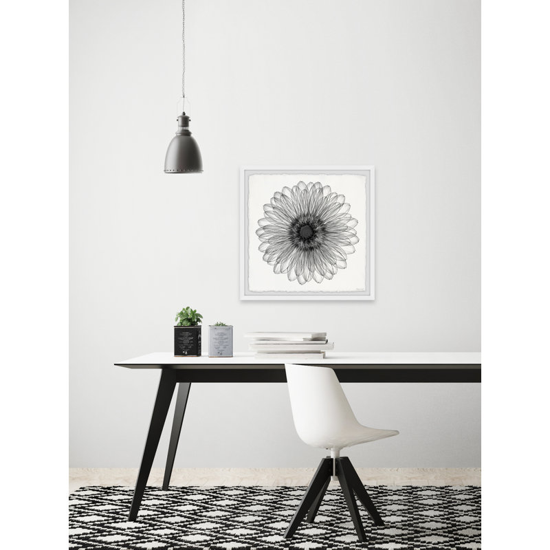 Elegant Sunflower - Single Picture Frame Painting, 30cm H x 30cm W x 3.81cm D