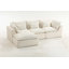 102.3" Width Cloud Couch Oversized Modular Sectional Sofa True Relax Comfy Couches Wide Deep Seat Sofas for Living Room Furniture Sets, Waffle Fabric, 3 Seat with Ottoman