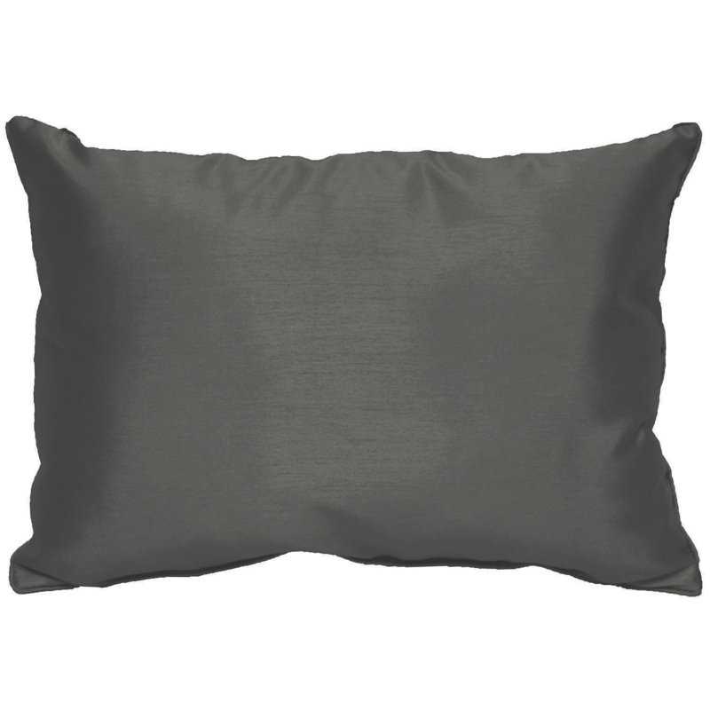 Throw Pillow, Dark Gray, 12" x 18", Rectangular