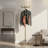 Retro Gold Industrial Style Metal Coat Rack, With 6 Hooks For Convenient Hanging, Independent Heavy-Duty Design, Sturdy And Durable, Suitable For Various Spaces.