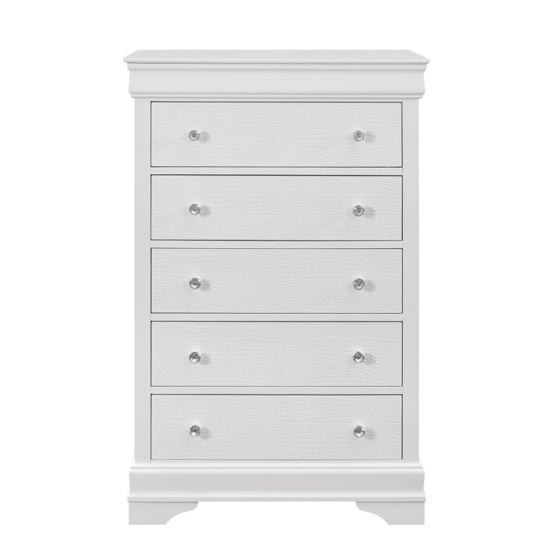 Commode en crocodile Shaker, Blanc