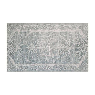 Machine Washable Green Area Rug