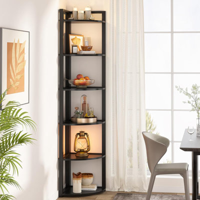 Melahat 70.86" H x 15.75" W Steel Corner Bookcase
