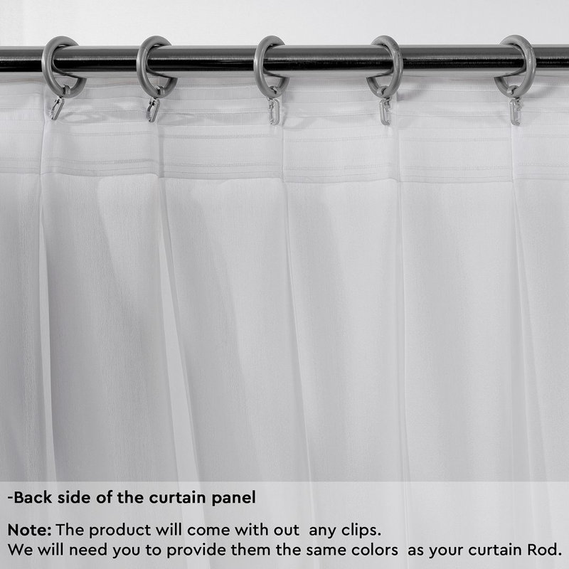Rideau décoratif obscurcissant très long et très large Pinch Plate, Blanc, L 52 po x L 156 po