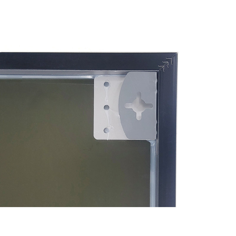 Miroir de salle de bain Chandrram, 39,5 po x 29,5 po, Noir