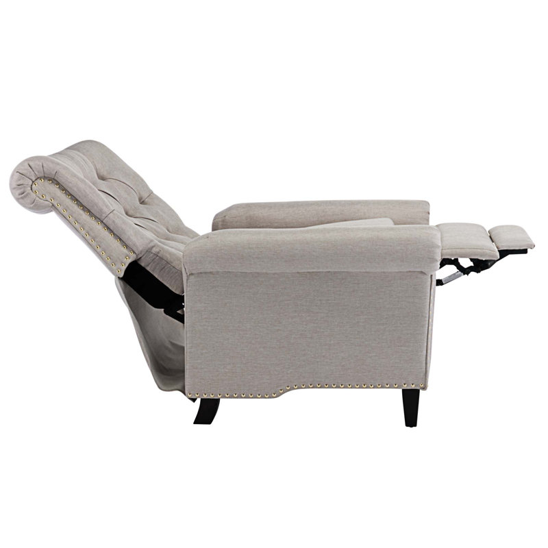 Fauteuil inclinable standard de 25,95 po Maricelda, Mélange de lin beige