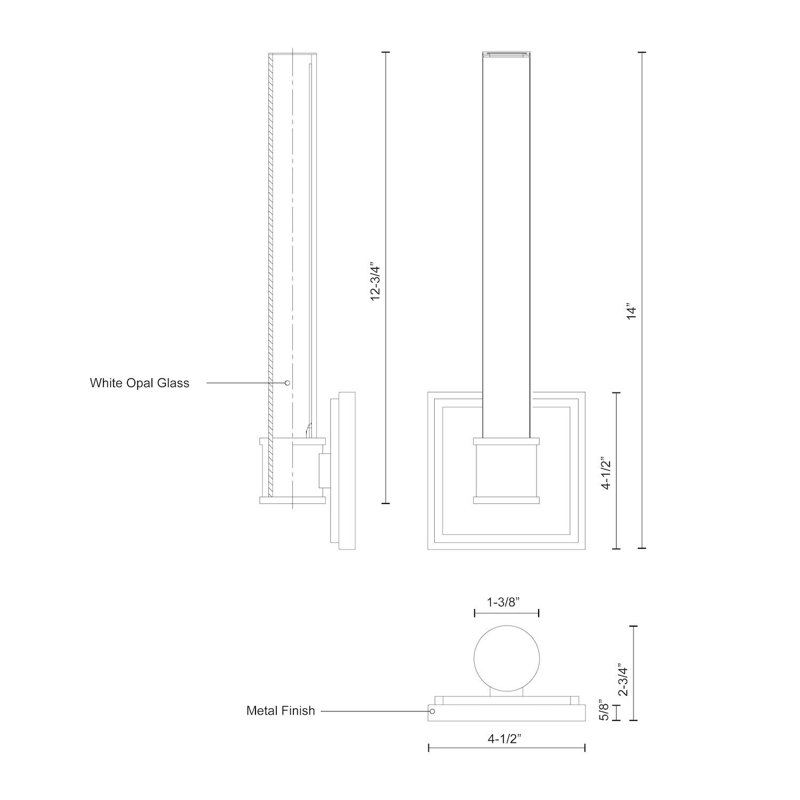 Rona LED Wallchiere, Vintage Brass