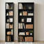 Bibliothèque à 6 niveaux, bibliothèque haute et mince pour petits espaces 70,8 ", noir-129105995