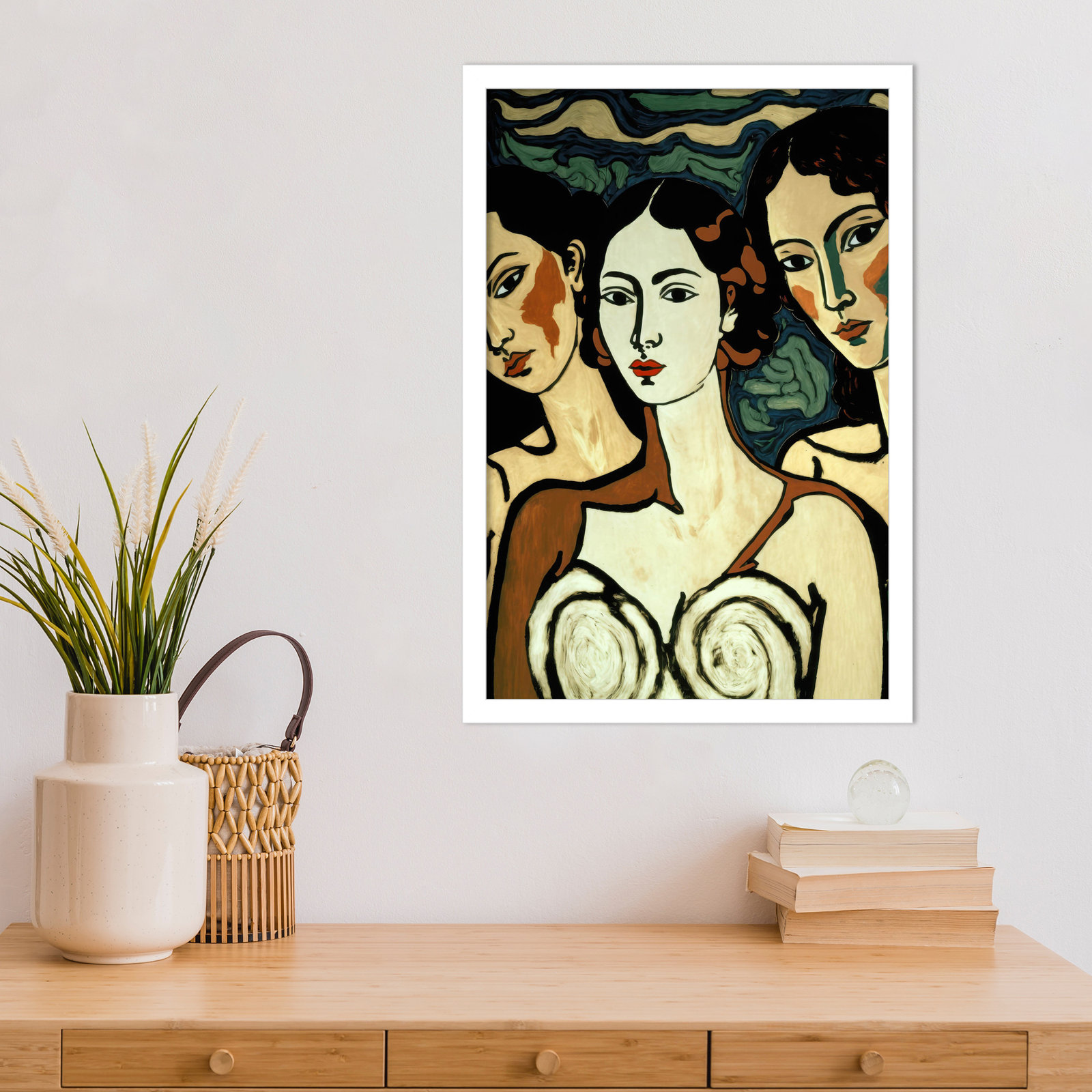 Galya "The Soul Sisters" Print, White, 21" H x 15" W